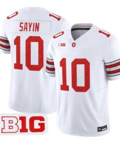 Julian Sayin Jersey #10 Ohio State Buckeyes Glitter Vapor Stitched by My Store NCAA Football Jerseys