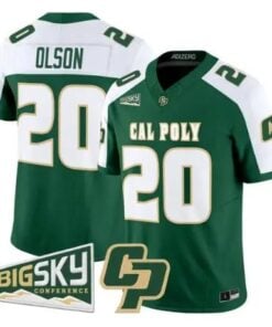 Kenny Olson Jersey #20 Cal Poly Mustangs 2026 All Stitched - Top Wow Design Kenny Olson Jersey #20 Cal Poly Mustangs 2026 All Stitched