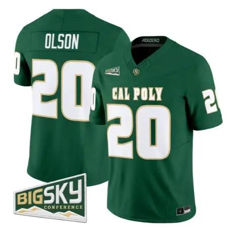 Kenny Olson Jersey #20 Cal Poly Mustangs 2026 All Stitched