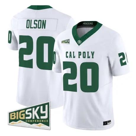 Kenny Olson Jersey #20 Cal Poly Mustangs 2026 All Stitched