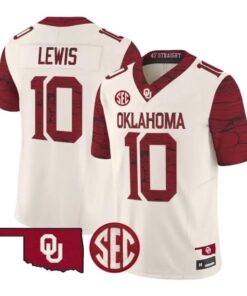 Kip Lewis Jesey #10 Oklahoma Sooners 2026 Rough Rider Vapor Stitched by My Store NCAA Football Jerseys
