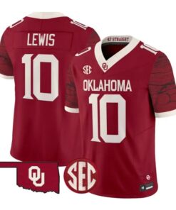 Kip Lewis Jesey #10 Oklahoma Sooners 2026 Rough Rider Vapor Stitched by My Store NCAA Football Jerseys