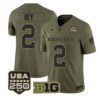 Legend Bey Jersey #2 Ohio State Buckeyes 2026 Salute to Service Stitched Olive - Top Wow Design Legend Bey Jersey #2 Ohio State Buckeyes 2026 Salute to Service Stitched Olive