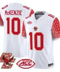 Mason McKenzie Jersey #10 Boston College Eagles Red Bandanna Stitched - Top Wow Design Mason McKenzie Jersey #10 Boston College Eagles Red Bandanna Stitched