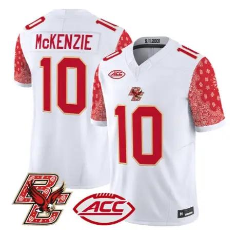 Mason McKenzie Jersey #10 Boston College Eagles Red Bandanna Stitched - Top Wow Design Mason McKenzie Jersey #10 Boston College Eagles Red Bandanna Stitched