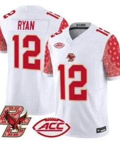 Matt Ryan Jersey #12 Boston College Eagles Red Bandanna 2026 Stitched - Top Wow Design Matt Ryan Jersey #12 Boston College Eagles Red Bandanna 2026 Stitched