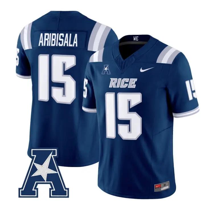 Matthew Aribisala Jersey #15 Rice Owls 2026 Vapor Limited All Stitched by My Store NCAA Football Jerseys