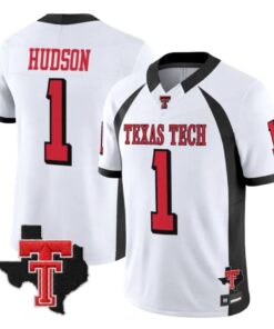 Micah Hudson Jersey #1 Texas Tech Red Raiders 2026 Texas Patch All Stitched
