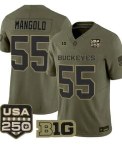 Nick Mangold Jersey #55 Ohio State Buckeyes 2026 Vapor Limited Stitched Olive - Top Wow Design Nick Mangold Jersey #55 Ohio State Buckeyes 2026 Vapor Limited Stitched Olive