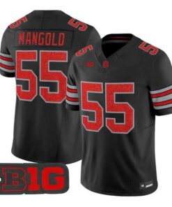 Nick Mangold Jersey #55 Ohio State Buckeyes Glitter Vapor All Stitched by My Store NCAA Football Jerseys