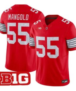 Nick Mangold Jersey #55 Ohio State Buckeyes Glitter Vapor All Stitched by My Store NCAA Football Jerseys