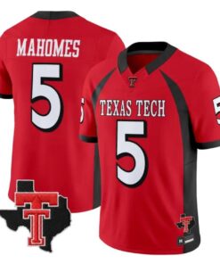 Patrick Mahomes Jersey #5 Texas Tech Red Raiders 2026 Texas Patch Stitched - Top Wow Design Patrick Mahomes Jersey #5 Texas Tech Red Raiders 2026 Texas Patch Stitched