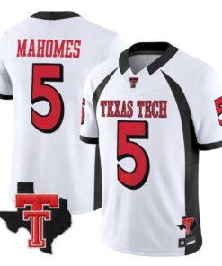 Patrick Mahomes Jersey #5 Texas Tech Red Raiders 2026 Texas Patch Stitched
