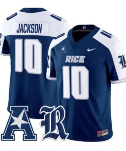 Quinton Jackson Jersey #10 Rice Owls 2026 Vapor Limited All Stitched by My Store NCAA Football Jerseys