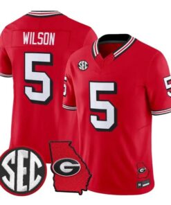 Raylen Wilson Jersey #5 Georgia Bulldogs 1995 Throwback 2026 Vapor All Stitched by My Store NCAA Football Jerseys