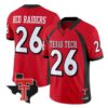 Red Raiders Jersey #26 Texas Tech Red Raiders 2026 Throwback All Stitched - Top Wow Design Red Raiders Jersey #26 Texas Tech Red Raiders 2026 Throwback All Stitched