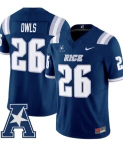 Rice Owls Jersey #26 Rice Owls 2026 Vapor Limited All Stitched by My Store NCAA Football Jerseys