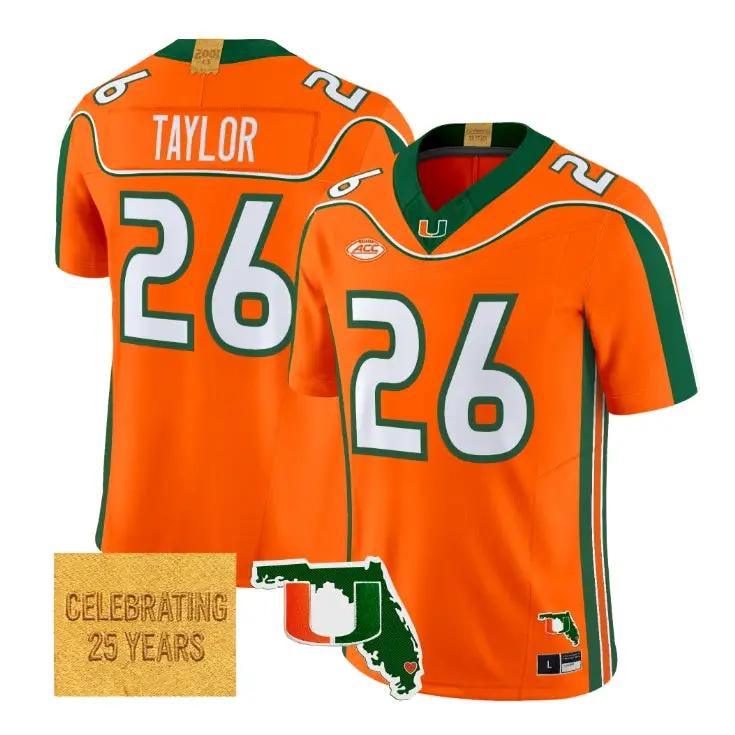 Sean_Taylor_Jersey_26_Miami_Hurricanes_2001_Throwback_2026_All_Stitched_Orange - Top Wow Design Sean Taylor Jersey #26 Miami Hurricanes 2001 Throwback 2026 All Stitched by My Store NCAA Football Jerseys