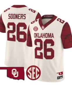 Sooners Jesey #26 Oklahoma Sooners 2026 Rough Rider Vapor All Stitched by My Store NCAA Football Jerseys