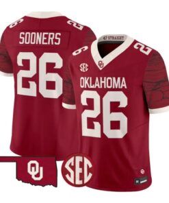 Sooners Jesey #26 Oklahoma Sooners 2026 Rough Rider Vapor All Stitched by My Store NCAA Football Jerseys