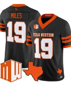 Sterling Miles Jersey #19 UTEP Miners 2026 Going Dark in the Sun City Stitched by My Store NCAA Football Jerseys