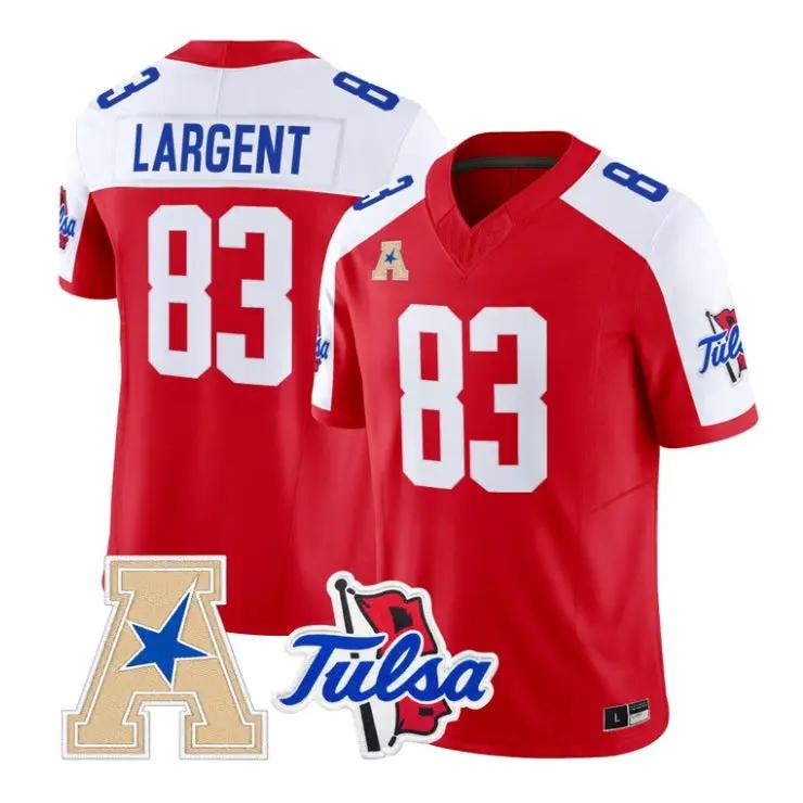 Steve_Largent_Jersey_83_Tulsa_Golden_Hurricane_2026_Vapor_Stitched_Red_Alter - Top Wow Design Steve Largent Jersey #83 Tulsa Golden Hurricane 2026 Vapor Stitched by My Store NCAA Football Jerseys