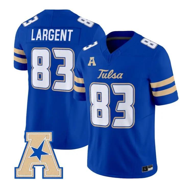 Steve_Largent_Jersey_83_Tulsa_Golden_Hurricane_2026_Vapor_Stitched_Royal - Top Wow Design Steve Largent Jersey #83 Tulsa Golden Hurricane 2026 Vapor Stitched by My Store NCAA Football Jerseys