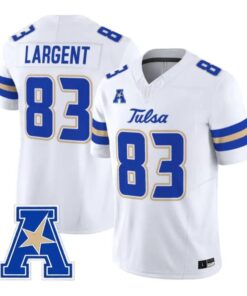 Steve_Largent_Jersey_83_Tulsa_Golden_Hurricane_2026_Vapor_Stitched_White - Top Wow Design Steve Largent Jersey #83 Tulsa Golden Hurricane 2026 Vapor Stitched by My Store NCAA Football Jerseys