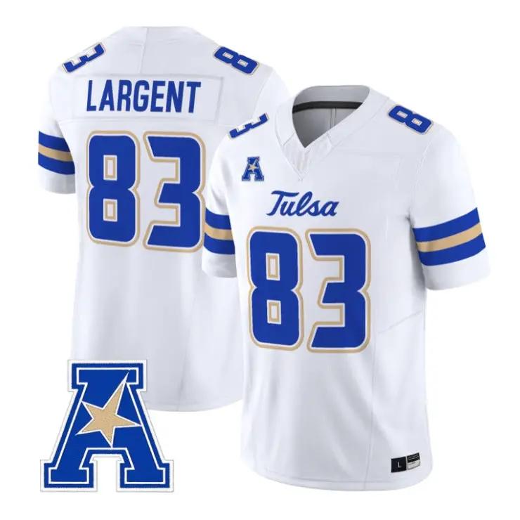 Steve_Largent_Jersey_83_Tulsa_Golden_Hurricane_2026_Vapor_Stitched_White - Top Wow Design Steve Largent Jersey #83 Tulsa Golden Hurricane 2026 Vapor Stitched by My Store NCAA Football Jerseys
