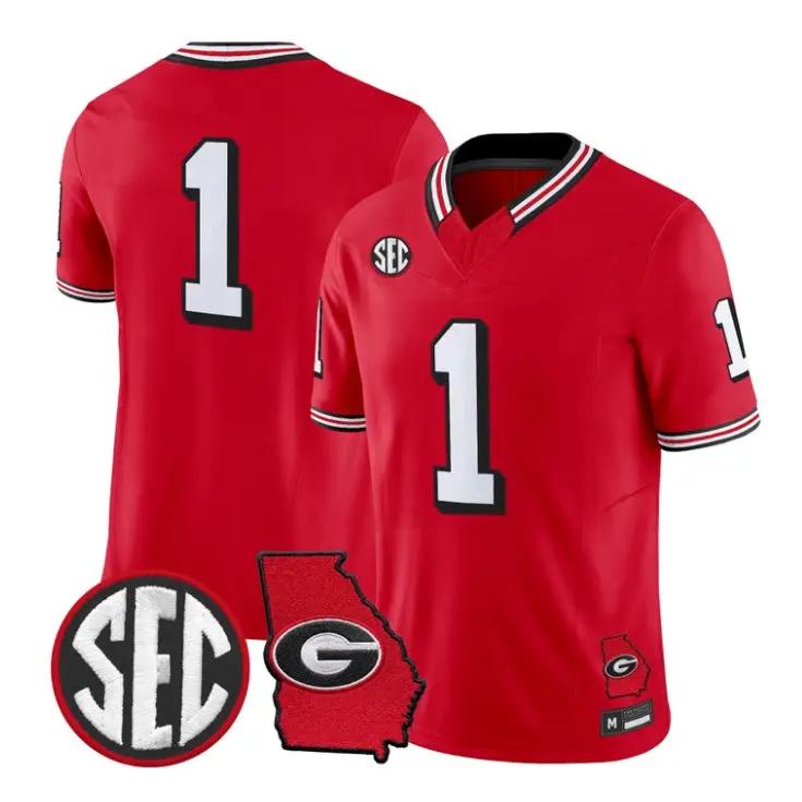 Team Jersey #1 Georgia Bulldogs 1995 Throwback 2026 Vapor Limited All Stitched by My Store NCAA Football Jerseys