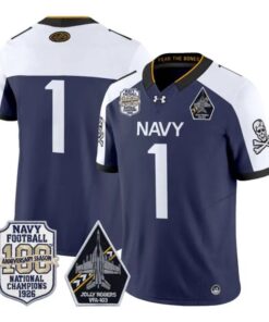Team_Jersey_1_Navy_Midshipmen_100th_Anniversary_Patch_Vapor_Stitched_Navy_Alter - Top Wow Design Team Jersey #1 Navy Midshipmen 100th Anniversary Patch Vapor Stitched by My Store NCAA Football Jerseys