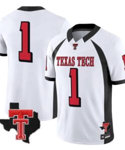 Team Jersey #1 Texas Tech Red Raiders 2026 Throwback Texas Patch Stitched