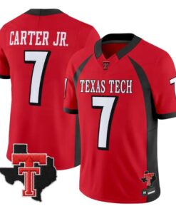 Terrance Carter Jr Jersey #7 Texas Tech Red Raiders 2026 Vapor Stitched - Top Wow Design Terrance Carter Jr Jersey #7 Texas Tech Red Raiders 2026 Vapor Stitched