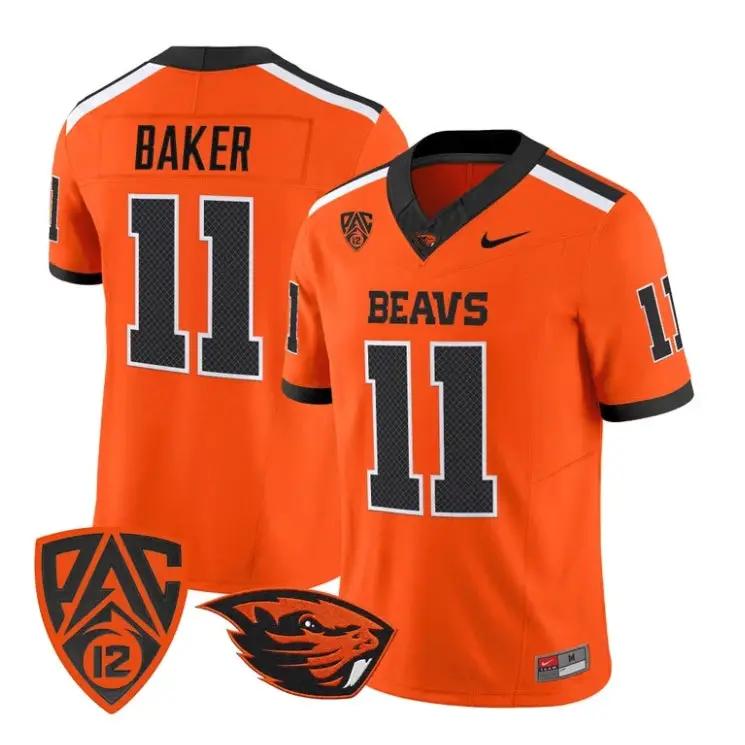 Terry Baker Jersey #11 Oregon State Beavers 2026 Vapor All Stitched by My Store NCAA Football Jerseys