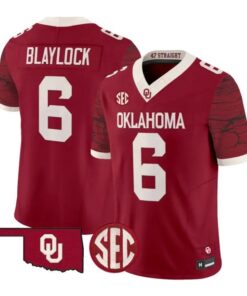 Tory Blaylock Jesey #6 Oklahoma Sooners 2026 Rough Rider Vapor Stitched by My Store NCAA Football Jerseys