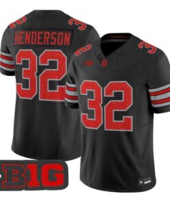 Treveyon Henderson Jersey #32 Ohio State Buckeyes Glitter All Stitched by My Store NCAA Football Jerseys