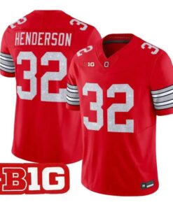 Treveyon Henderson Jersey #32 Ohio State Buckeyes Glitter All Stitched by My Store NCAA Football Jerseys