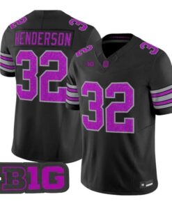 Treveyon Henderson Jersey #32 Ohio State Buckeyes Glitter All Stitched by My Store NCAA Football Jerseys