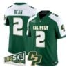 Troy Bean Jersey #2 Cal Poly Mustangs 2026 Vapor All Stitched - Top Wow Design Troy Bean Jersey #2 Cal Poly Mustangs 2026 Vapor All Stitched