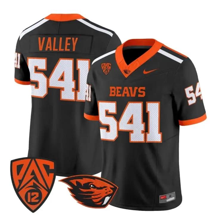 Valley_Jersey_541_Oregon_State_Beavers_2026_Vapor_Limited_Stitched_Black - Top Wow Design Valley Jersey #541 Oregon State Beavers 2026 Vapor Limited Stitched by My Store NCAA Football Jerseys