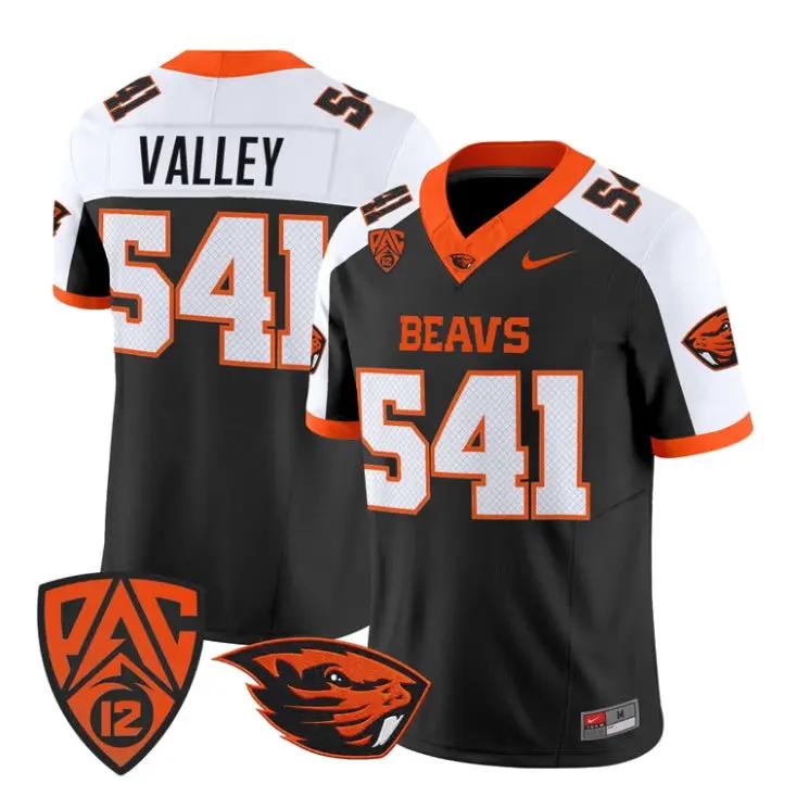 Valley_Jersey_541_Oregon_State_Beavers_2026_Vapor_Limited_Stitched_Black_Alter - Top Wow Design Valley Jersey #541 Oregon State Beavers 2026 Vapor Limited Stitched by My Store NCAA Football Jerseys