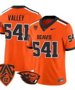Valley_Jersey_541_Oregon_State_Beavers_2026_Vapor_Limited_Stitched_Orange - Top Wow Design Valley Jersey #541 Oregon State Beavers 2026 Vapor Limited Stitched by My Store NCAA Football Jerseys