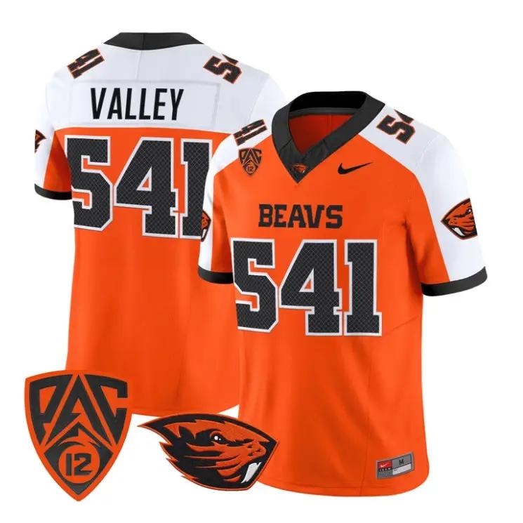 Valley_Jersey_541_Oregon_State_Beavers_2026_Vapor_Limited_Stitched_Orange_Alter - Top Wow Design Valley Jersey #541 Oregon State Beavers 2026 Vapor Limited Stitched by My Store NCAA Football Jerseys