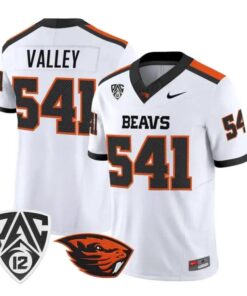 Valley_Jersey_541_Oregon_State_Beavers_2026_Vapor_Limited_Stitched_White - Top Wow Design Valley Jersey #541 Oregon State Beavers 2026 Vapor Limited Stitched by My Store NCAA Football Jerseys