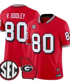 Vince Dooley Jersey #80 Georgia Bulldogs 1995 Throwback 2026 Vapor All Stitched by My Store NCAA Football Jerseys