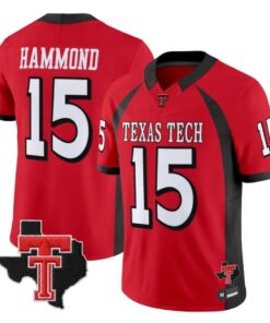 Will Hammond Jersey #15 Texas Tech Red Raiders 2026 Texas Patch Stitched - Top Wow Design Will Hammond Jersey #15 Texas Tech Red Raiders 2026 Texas Patch Stitched