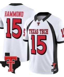Will Hammond Jersey #15 Texas Tech Red Raiders 2026 Texas Patch Stitched