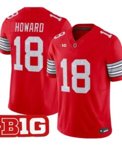Will Howard Jersey #18 Ohio State Buckeyes Glitter Vapor All Stitched by My Store NCAA Football Jerseys