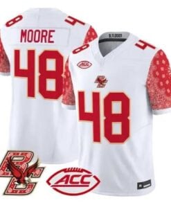 Zeke Moore Jersey #48 Boston College Eagles Red Bandanna 2026 Stitched - Top Wow Design Zeke Moore Jersey #48 Boston College Eagles Red Bandanna 2026 Stitched