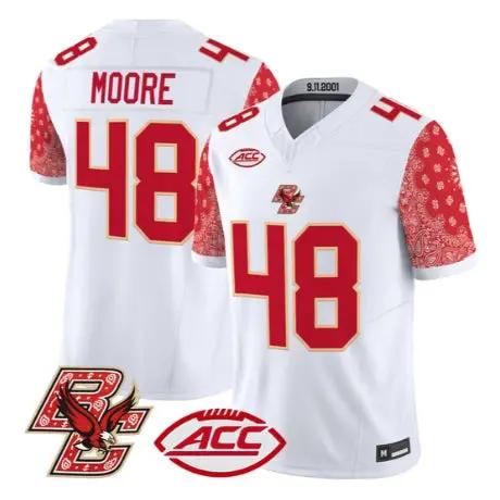 Zeke Moore Jersey #48 Boston College Eagles Red Bandanna 2026 Stitched - Top Wow Design Zeke Moore Jersey #48 Boston College Eagles Red Bandanna 2026 Stitched